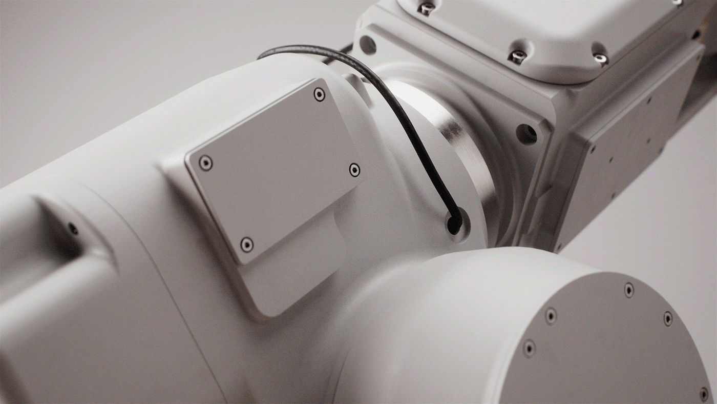 Close up of a robotic arm